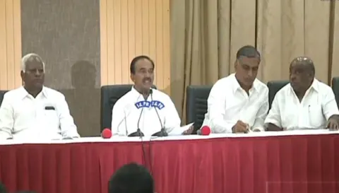 TRS Ministers Press Meet After Cabinet Meeting - Sakshi