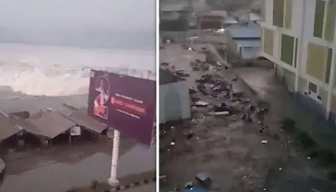 Earthquake In Indonesia Attack Tsunami - Sakshi