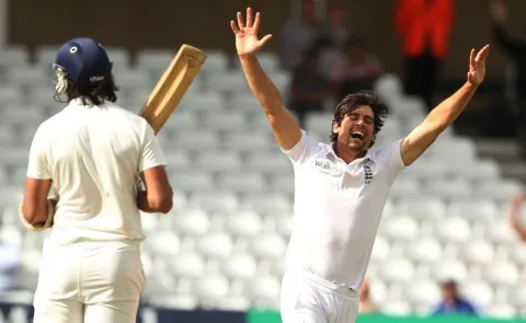 When Alastair Cook dismissed Ishant Sharma to take his only international wicket - Sakshi