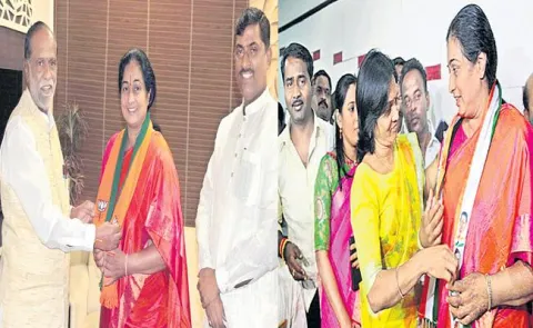 Congress Leader Damodar Reddy Wife Padmini Reddy Rejoins in Congress Party - Sakshi