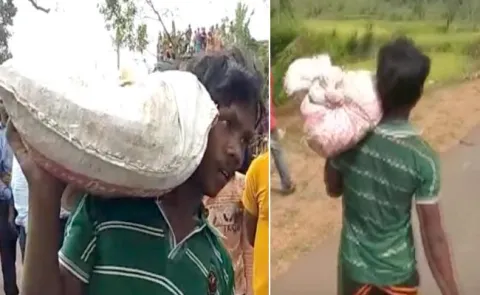 Odisha man walks 8 km with body of daughter  - Sakshi