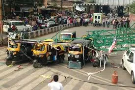 Four Killed as Hoarding on Railway Land Falls on Vehicles in Pune - Sakshi