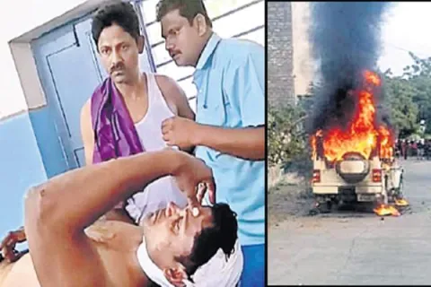 Matka runners attack police in Tadipatri - Sakshi