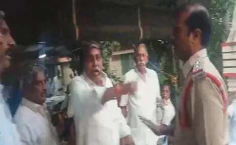 TDP MLA Badeti Bujji Attack On Police In eluru - Sakshi