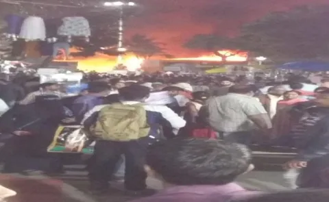 Fire Accident In Nampally Exhibition ground - Sakshi