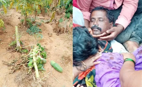 Covert land into helipad for CM; farmer commits suicide - Sakshi