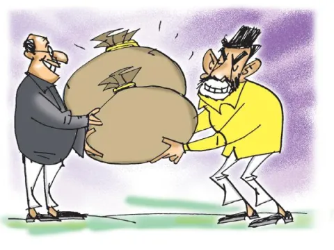 Chandrababu given hand for another central project  - Sakshi