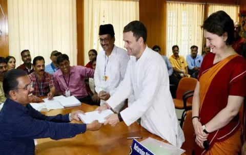 Rahul Gandhi files nomination from Amethi - Sakshi