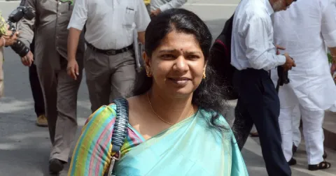 I-T Dept conducts raid at DMK candidate Kanimozhi house - Sakshi