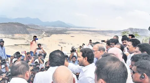 AP CM YS Jagan Aerial Survey Survey in Polavaram Project