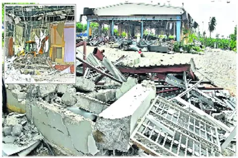 Demolition of Praja Vedika 80% Completes