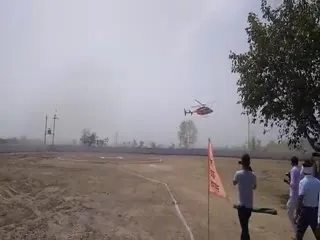 Video, Chopper with Alwar BJP MP on board spins out of control - Sakshi