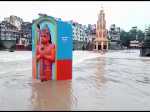 Godavari river in Nashik flows above danger mark
