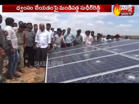MLA Sudheer Reddy visited solar equipment