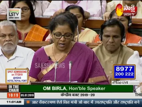 Nirmala Sitharaman Presents Budget in Parliment