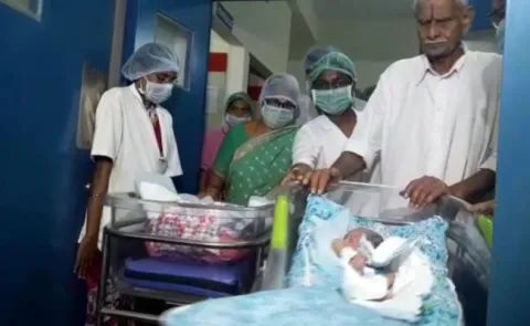 74 Years Old Woman Gives Birth To Twins 