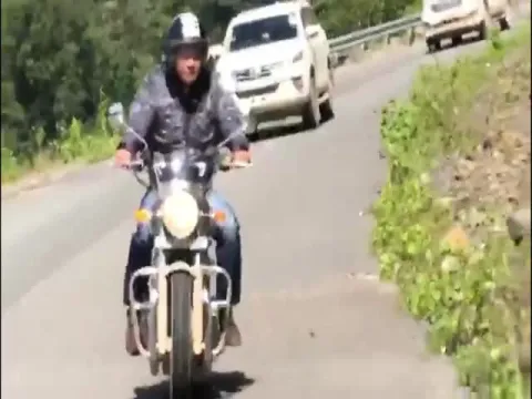 Arunachal CM goes on a bike ride to promote tourism