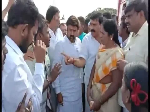 People Blocked Bala Krishna Car