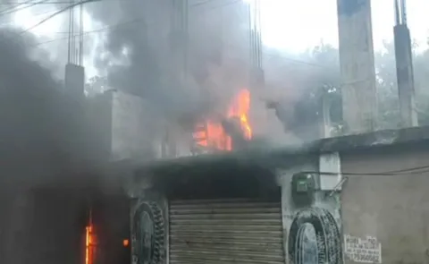 Fire Accident at Tyre Godown in Vanasthalipuram