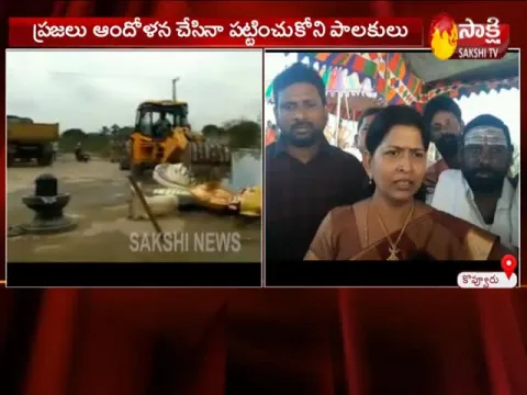 Taneti Vanitha Slams TDP Over God Statue Collapsed