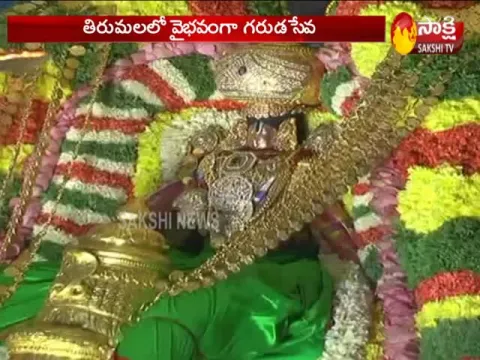 Garuda Seva:Tirumala occupied by devotees