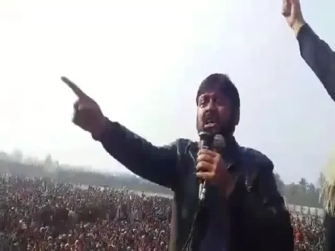 Kanhaiya Kumar Brings Azadi Slogans At Protest Against CAA - Sakshi