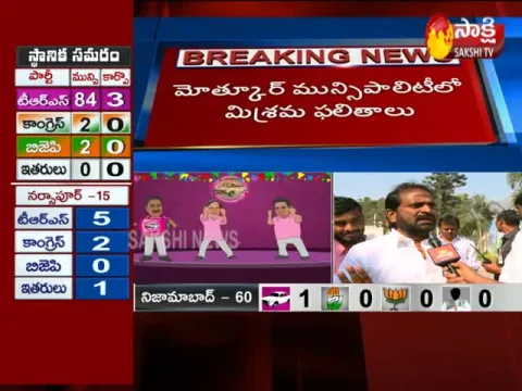 TRS Minister Srinivas Goud Face To Face Over Municipal Election Results 