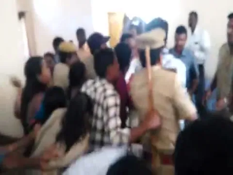 Clashes Between TRS Congress Activists in Choutuppal Municipal Chairman Election