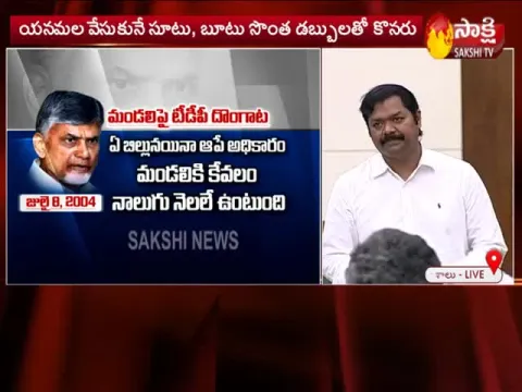 YSRCP MLA Dadisetti Raja Fire On Chandrababu Naidu In AP Assembly - Sakshi