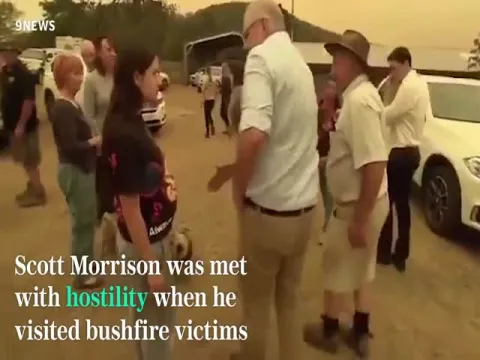 Australia PM Scott Morrison Heckled By Angry Bushfire Victims - Sakshi