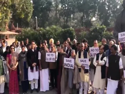 Opposition Protest In Parliament Premises