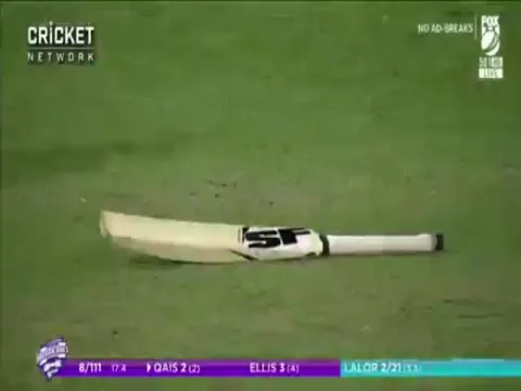 Qais Ahmad Comically Sends Bat Flying In The Air In BBL - Sakshi