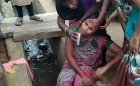 Husband Throws His Wife At Drainage