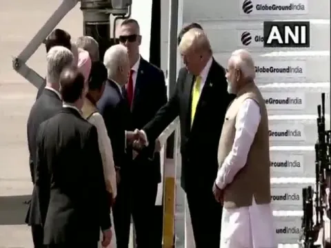 President Trump Reaches Ahmedabad Airport