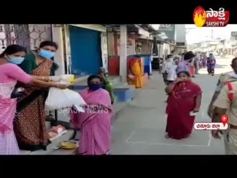 RK Roja Distributing Free Ration Rice In Nagari