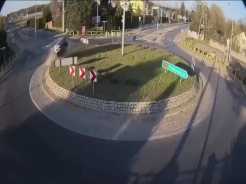 Car Hits Roundabout Goes Airborne Video Viral
