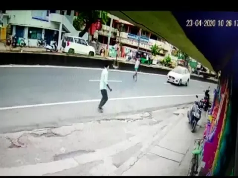 Man Injured In Road Accident In Vijayawada