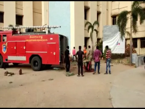 Video Of Fire Accident Occured In Basara Triple IT In Nirmal