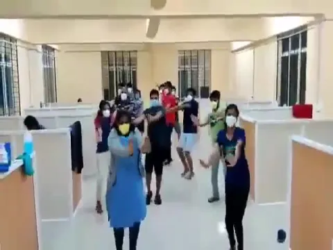 Viral Video Corona Patients Flash Mob At Care Center In Karnataka