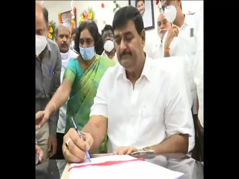 Dharmana Krishna Prasad Take Charge As Revenue Minister Video