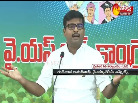 YSRCP MLA Gudivada Amarnath Reddy Press Meet At Visakhapatnam