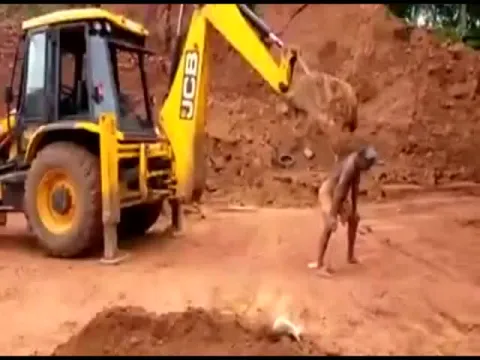 Viral Video Of Man Used JCB Excavator
