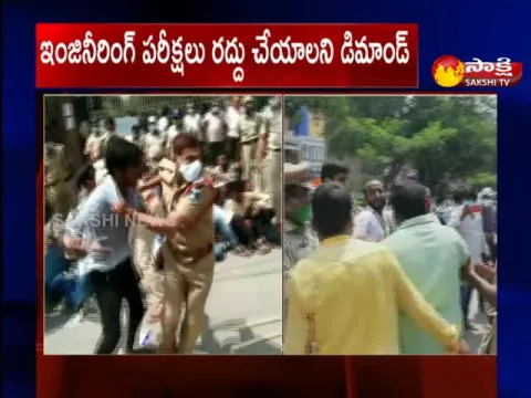 Students Protest At JNTU Hyderabad