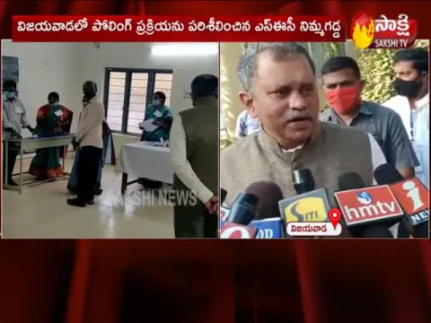SEC Nimmagadda Ramesh Kumar Inspecting Polling Stations