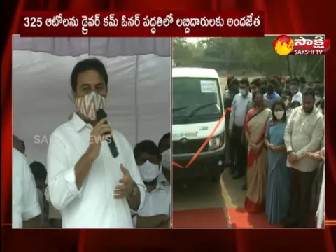 KTR Launched Swachh Autos As Part of Swachh Bharat  in hyderabad 