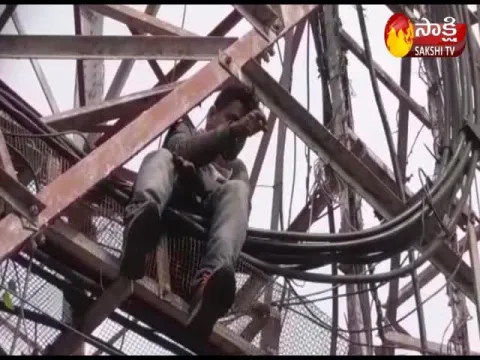 Man Climbs Cell Tower In Mancherial