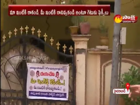 Corona Awareness Different Banners In Front Of House At Hyderabad