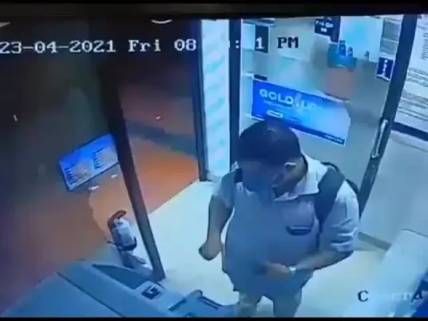 Viral Video: Man Steals Hand Sanitiser From ATM Kiosk 