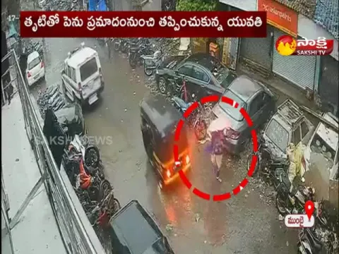 young woman who narrowly escaped a major accident