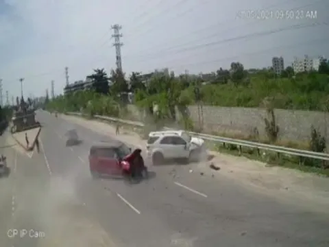 Hyderabad: Road Accident At Gachibowli